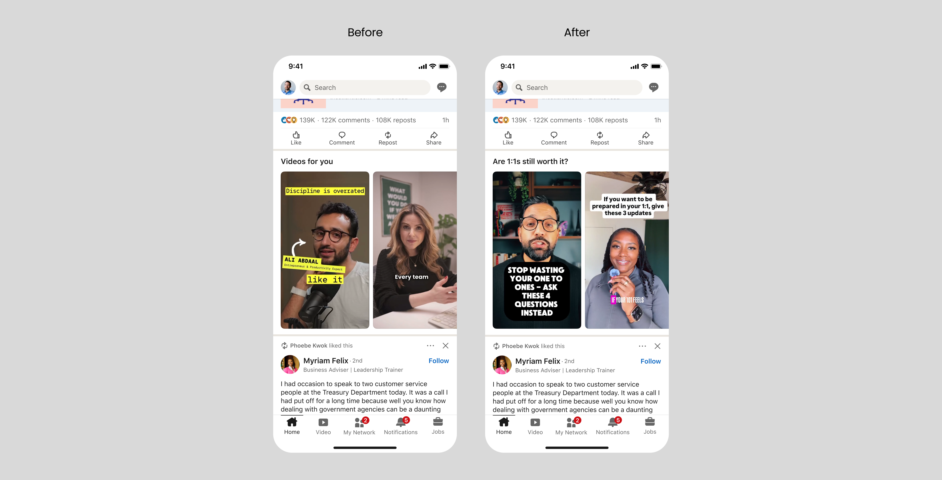 LinkedIn Video carousel mockup